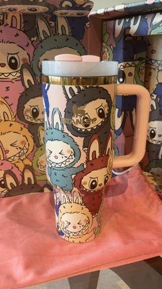 Labubu Insulated Tumbler 1200ml with Colorful Premium Gift Box