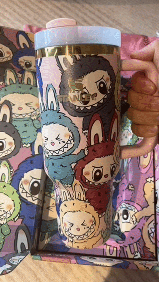 Labubu Insulated Tumbler 1200ml with Colorful Premium Gift Box