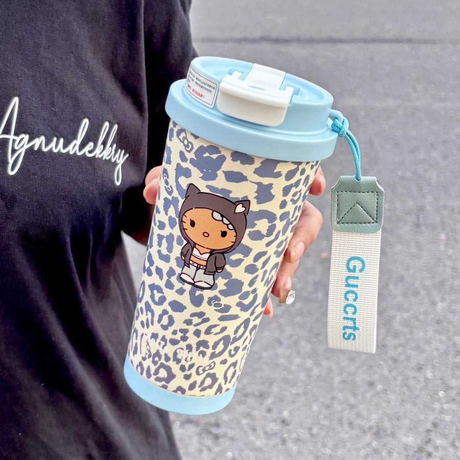 Hello Kitty Leopard Tumbler Mug 500ml