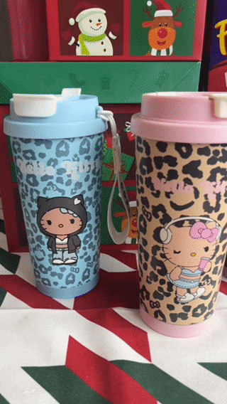 Hello Kitty Leopard Tumbler Mug 500ml