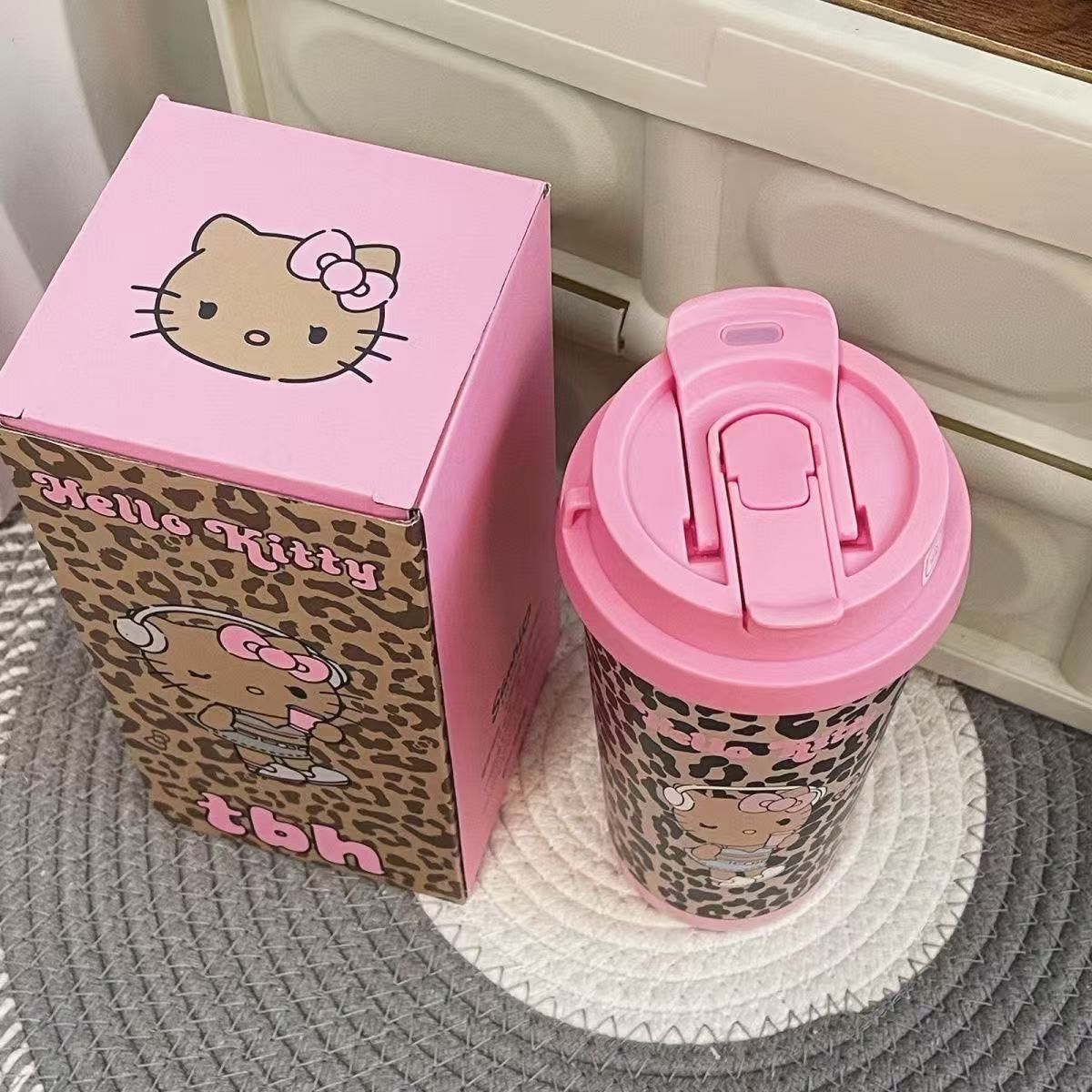 Hello Kitty Leopard Tumbler Mug 500ml