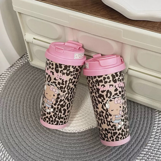 Hello Kitty Leopard Tumbler Mug 500ml