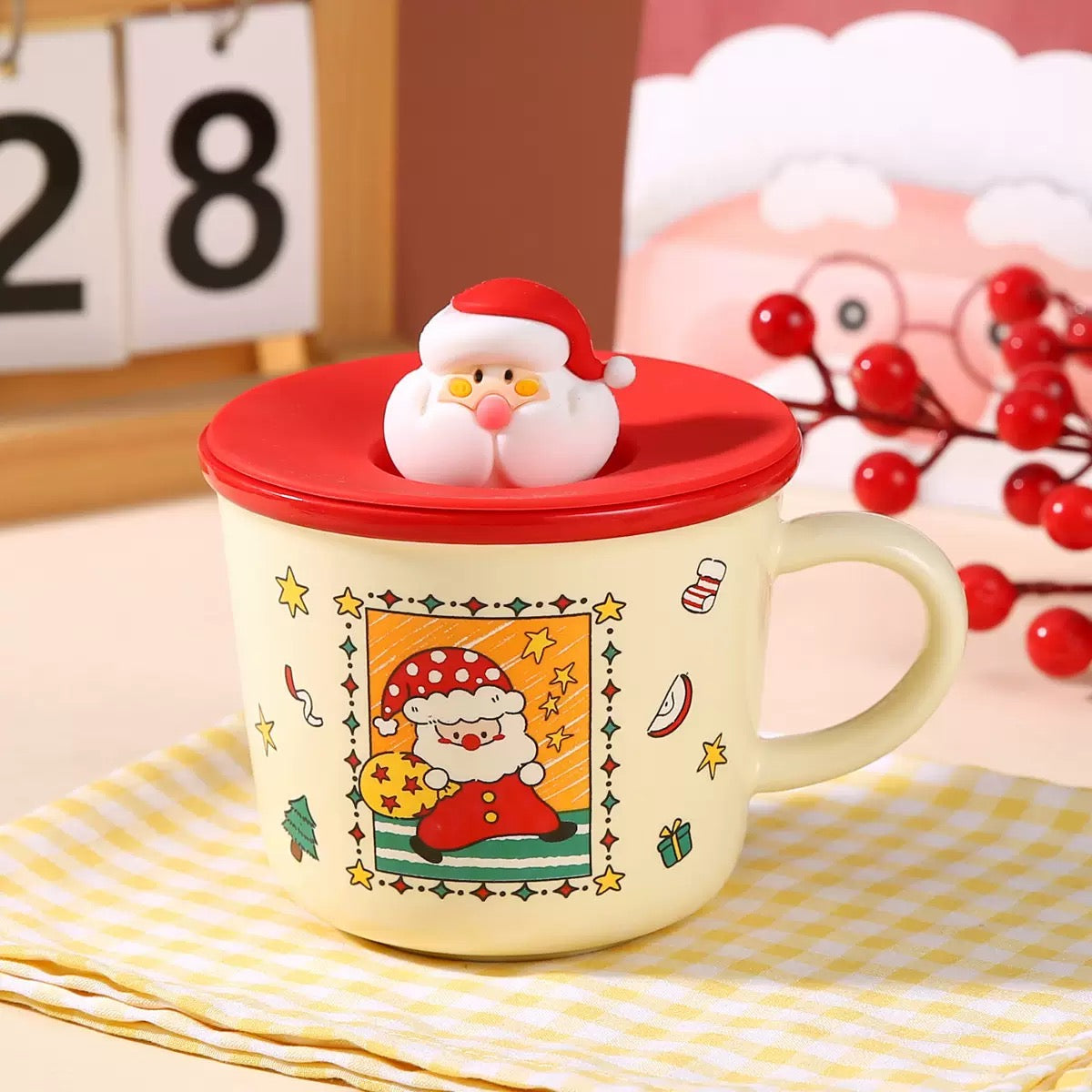 Merry Christmas Santa Mug Gift Set – 400ml