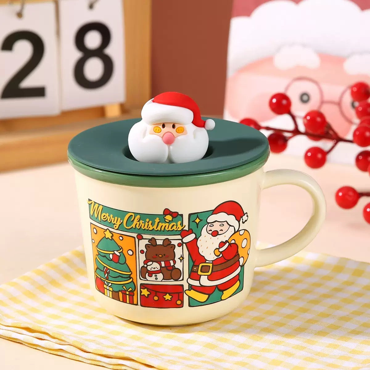 Merry Christmas Santa Mug Gift Set – 400ml