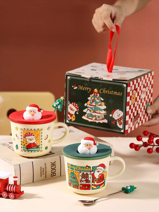 Merry Christmas Santa Mug Gift Set – 400ml