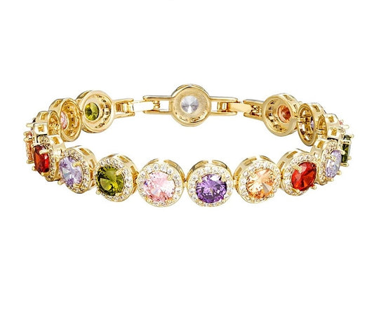 Rainbow Tennis Bracelet